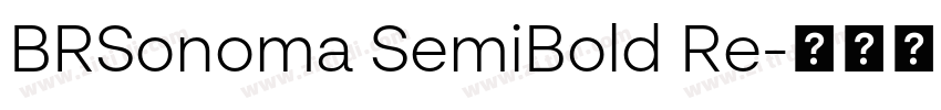 BRSonoma SemiBold Re字体转换